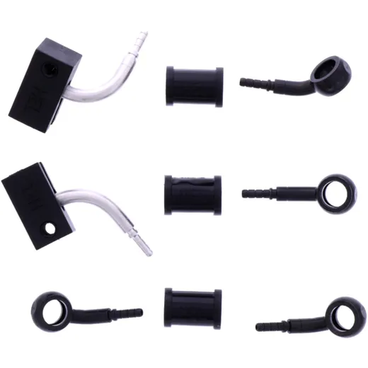Stahlflex Bremsschlauch Kit Anschluss schwarz 3-teilig