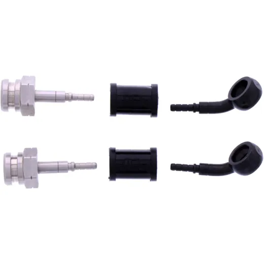 Bremsschlauch Stahlflex Kit mit schwarzen Anschlussstücken 2-teilig