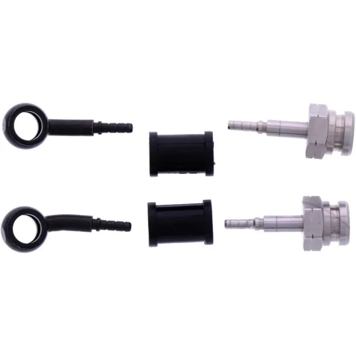 Bremsschlauch Stahlflex Kit mit schwarzen Anschlüssen 2-teilig