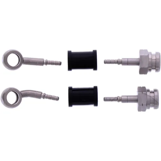 Bremsschlauch Kit Stahlflex Anschlüsse silber 2-teilig
