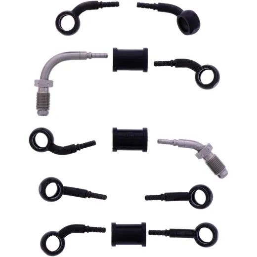 Bremsschlauch Stahlflex Kit mit schwarzen Anschlüssen 5-teilig
