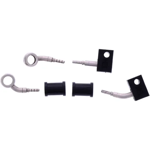 Bremsschlauch Stahlflex Kit Anschluss silber 2-teilig für Motorräder