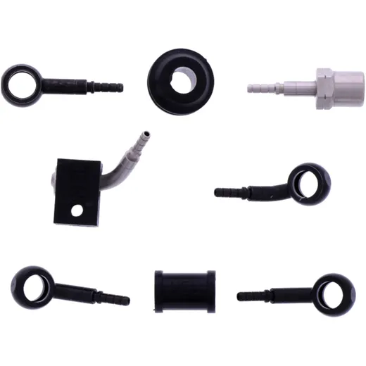 Bremsschlauch Stahlflex Kit schwarz 3-teilig für Motorräder