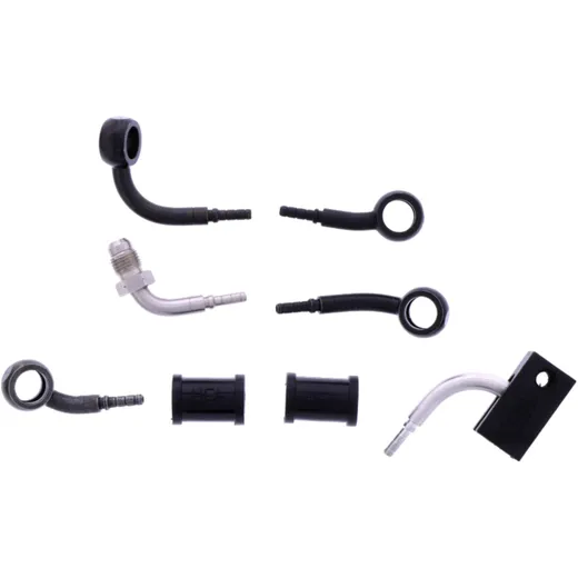 Stahlflex Bremsschlauch Kit mit schwarzen Anschlüssen 3-teilig