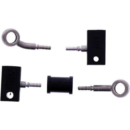 Bremsschlauch Stahlflex Kit Anschluss Silber 2-teilig