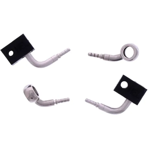 Bremsschlauch Stahlflex Kit 2-teilig mit silbernen Anschlüssen