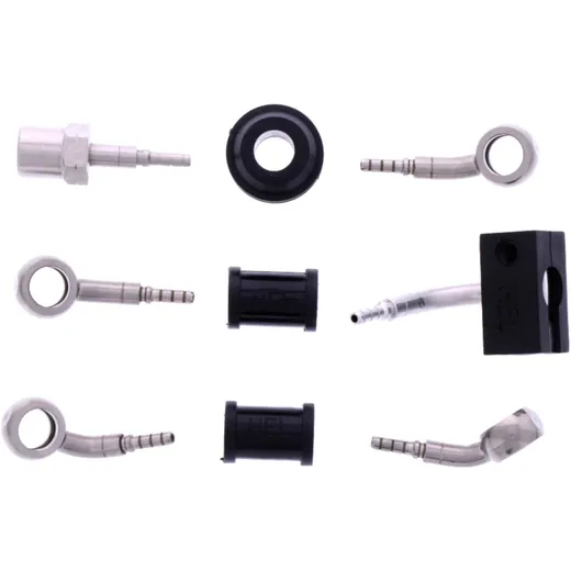 Bremsschlauch Stahlflex Kit 3-teilig silber
