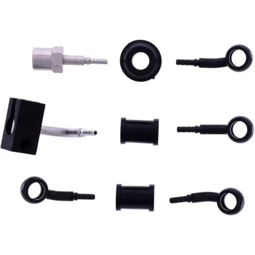 Braided Steel Brake Hose Kit 3 Piece Black