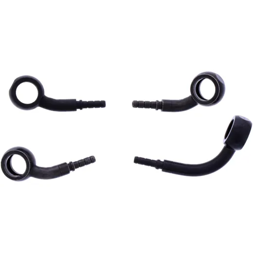Stahlflex Bremsschlauch Kit Anschluss schwarz 2-teilig