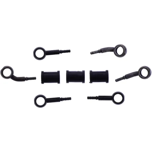 Bremsschlauch Stahlflex Kit mit schwarzen Anschlüssen 3-teilig