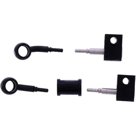 Bremsschlauch Stahlflex Kit für Motorräder Anschluss schwarz 2-teilig