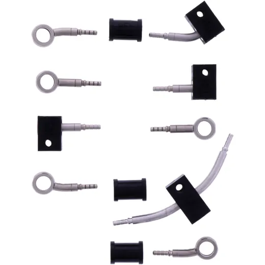 Bremsschlauch Stahlflex Kit Fittings silber 5-teilig