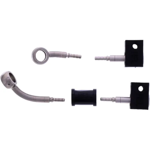 Stahlflex Bremsschlauch Kit mit silbernen Anschlüssen, 2-teilig