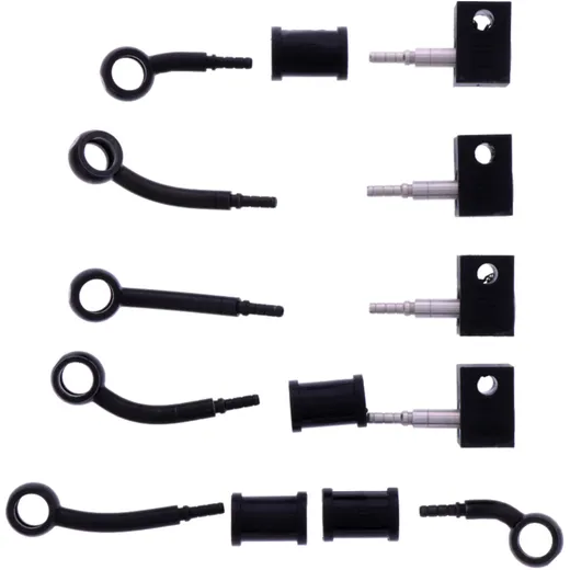 Stahlflex Bremsschlauch Kit mit schwarzen Anschlüssen 5-teilig 7576179