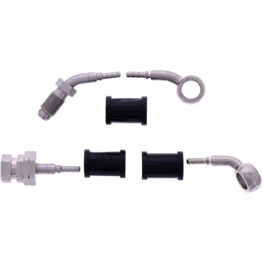 Bremsschlauch Stahlflex Kit 2-teilig silber