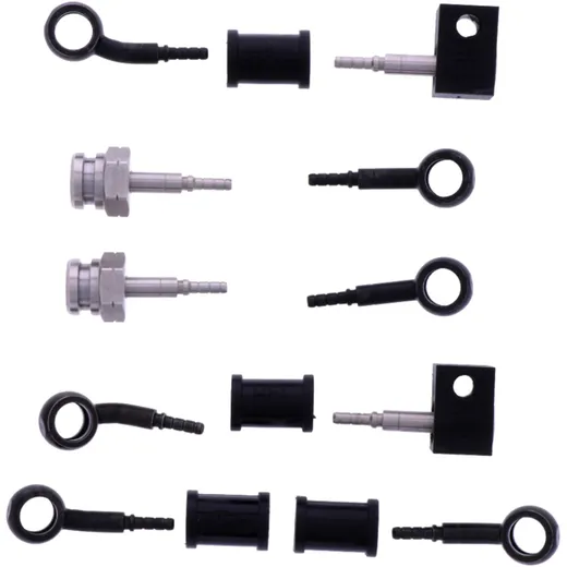 Stahlflex Bremsschlauch Kit Anschluss schwarz 5-teilig