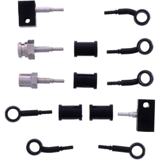 Bremsschlauch Stahlflex Kit 5-teilig mit schwarzen Anschluss