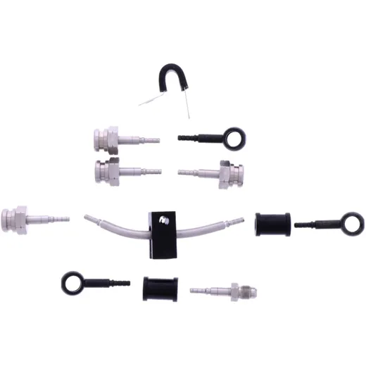 Bremsschlauch Stahlflex Kit Zubehör schwarz 5-teilig