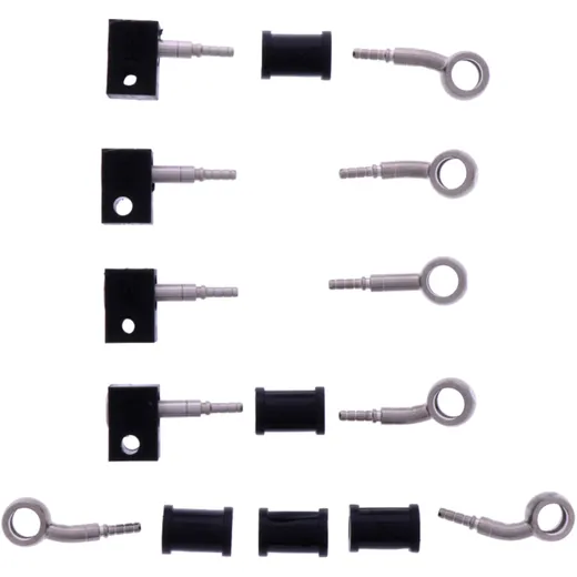 Bremsschlauch Stahlflex Kit silber 5-teilig