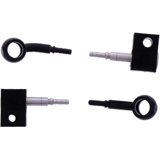 Braided Steel Brake Hose Kit Fittings Black 2 Piece 7576200