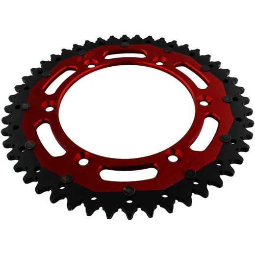 Kettenrad Dual 48Z Teilung 520 rot ZF Innendurchmesser 136 Lochkreis 156 passend für: Husqvarna TE, WR, SM, CR