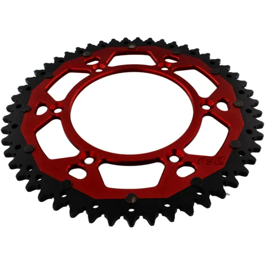 Rear sprocket dual 51 tooth pitch 520 red ZF inner diameter 125 bolt spacing 153 for: Honda CRF, CR, XR