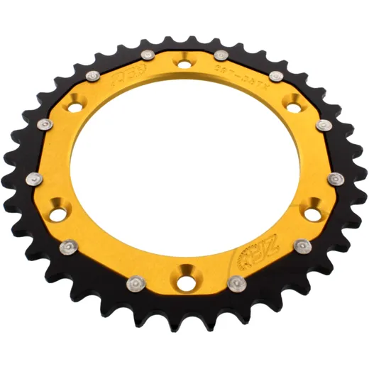 Kettenrad Dual 38Z Teilung 520 gold ZF Innendurchmesser 125 Lochkreis 150 passend für: Husqvarna FE, FC, TE