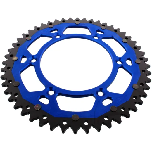 Rear sprocket dual 50 tooth pitch 520 blue ZF inner diameter 125 bolt spacing 150 for: Husqvarna FE, FC, TE