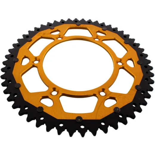 Kettenrad Dual 52Z Teilung 520 gold ZF Innendurchmesser 125 Lochkreis 150 passend für: Husqvarna FE, FC, TE