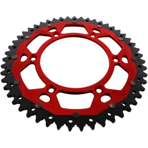 Rear sprocket dual 51 tooth pitch 520 red ZF inner diameter 125 bolt spacing 152 for: Beta RR, Xtrainer, RX