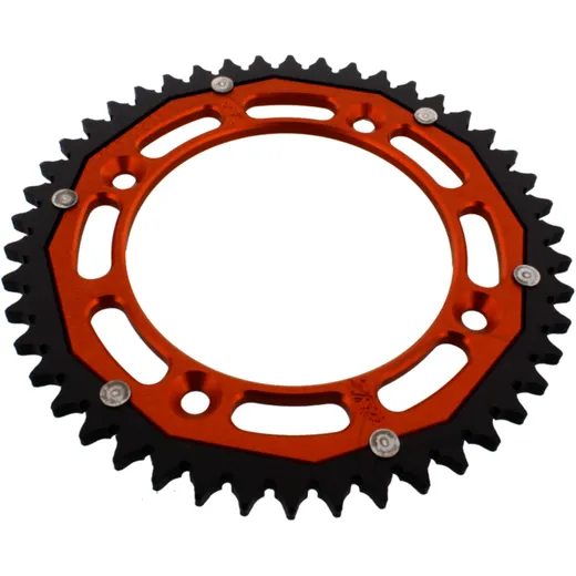 Kettenrad Dual 46Z Teilung 428 orange ZF Innendurchmesser 110 Lochkreis 132 passend für: KTM SX