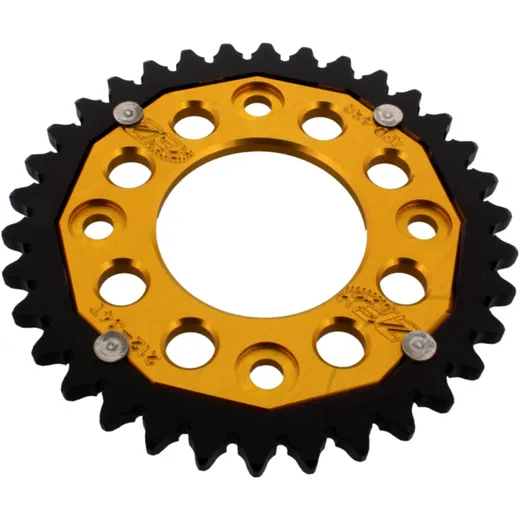 Kettenrad Dual 34Z Teilung 420 gold ZF Innendurchmesser 058 Lochkreis 090 passend für: Honda ANF, MSX, AFS