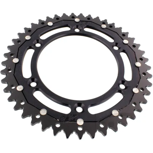 Rear sprocket dual 45 tooth pitch 520 black ZF inner diameter 125 bolt spacing 150 for: Husqvarna FE, FC, TE