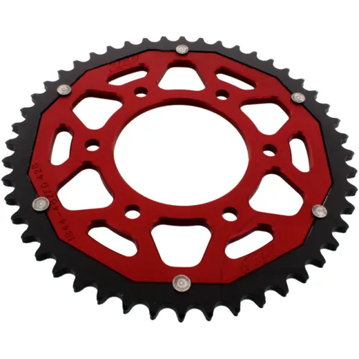 Kettenrad Dual 48Z Teilung 428 rot für ZF Sprockets