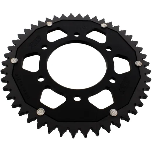 Rear Sprocket Dual 46 Tooth Pitch 428 Black for Motorcycles