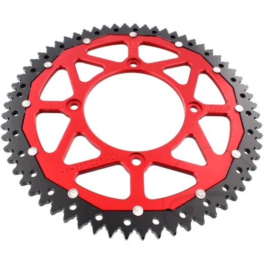 Rear sprocket dual 63 tooth pitch 428 red ZF inner diameter 100 bolt spacing 120 for: Beta RR, RE, REV3