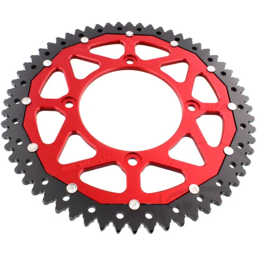 Rear sprocket dual 60 tooth pitch 420 red ZF inner diameter 100 bolt spacing 120 for: Beta RR, REV