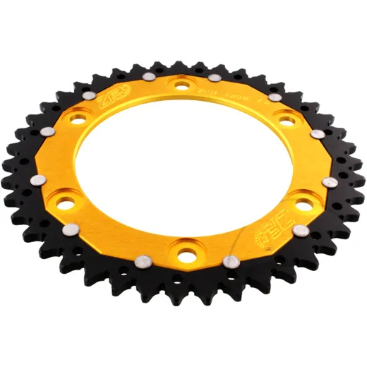 Rear sprocket dual 43 tooth pitch 520 gold ZF alternative: 7582731 for: Honda CBR, VTR