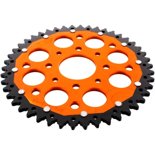 Rear sprocket dual 46 tooth pitch 520 orange