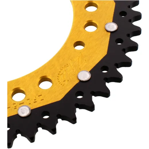 Rear sprocket dual 47 tooth pitch 520 gold ZF inner diameter 13