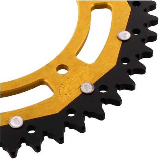 Rear sprocket dual 49 tooth pitch 520 gold ZF inner diameter 13