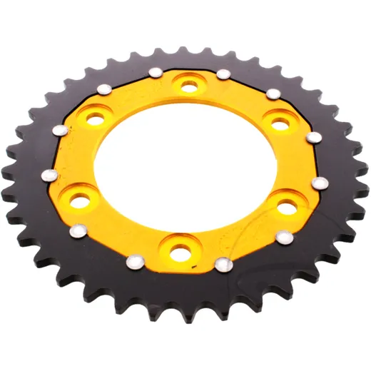 Kettenrad Dual 38Z Teilung 520 gold ZF Innendurchmesser 100 Lochkreis 124 passend für: Ducati Monster, Supersport, S