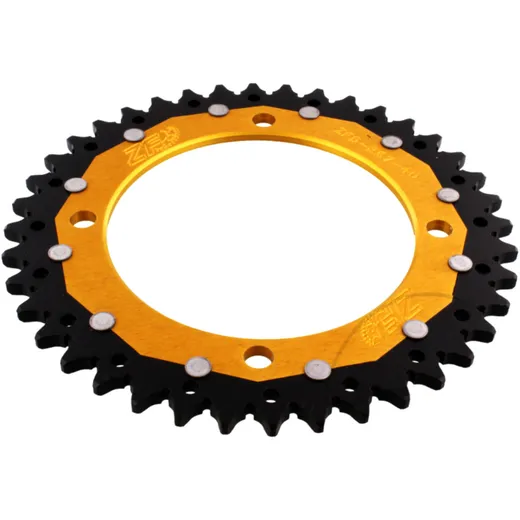 Rear sprocket dual 40 tooth pitch 520 gold ZF inner diameter 125 bolt spacing 145 for: MZ/MUZ Baghira