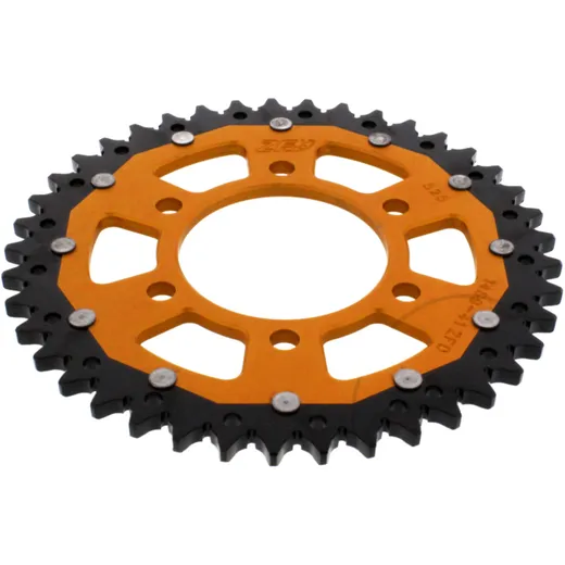Rear sprocket dual 41 tooth pitch 525 gold ZF inner diameter 080 bolt spacing 104 for: Kawasaki Z, ZX - 10R, KLZ