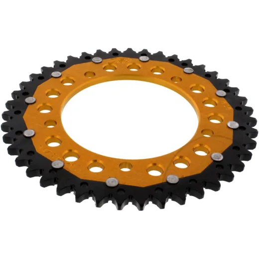 Kettenrad Dual 43Z Teilung 525 gold ZF Innendurchmesser 120 Lochkreis 140 passend für: Triumph Bonneville, Thruxton, Scrambler