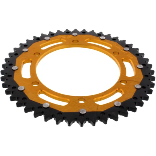 Kettenrad Dual 46Z Teilung 525 gold ZF Innendurchmesser 130 Lochkreis 150 passend für: Honda XL