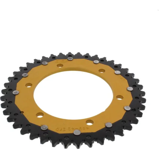 Rear sprocket dual 42 tooth pitch 525 gold ZFD49842GLD