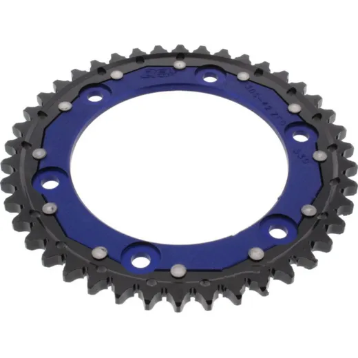 Rear sprocket dual 42 tooth pitch 530 blue