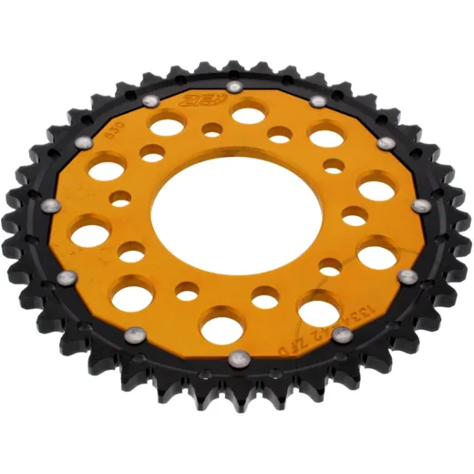 Kettenrad Dual 42Z Teilung 530 gold ZF Innendurchmesser 080 Lochkreis 110 passend für: Honda CBX, CBR, VF