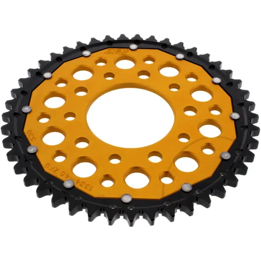 Rear sprocket dual 45 tooth pitch 530 gold ZFD133445GLD